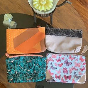 Bundle Of 4 Makeup Bags With Samples